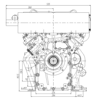 Двигатель дизельный CD2V80 (P1 SHAFT) CD Power фото 11