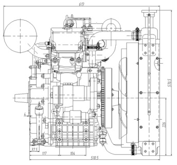 Двигатель дизельный CD2V80 (P1 SHAFT) CD Power фото 12