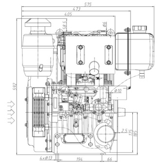 Двигатель дизельный CD292 (P1 SHAFT) CD Power фото 10