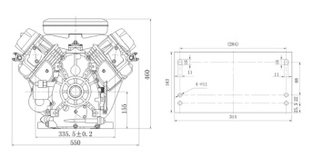 Двигатель дизельный CD2V88 (P1 SHAFT) CD Power фото 5