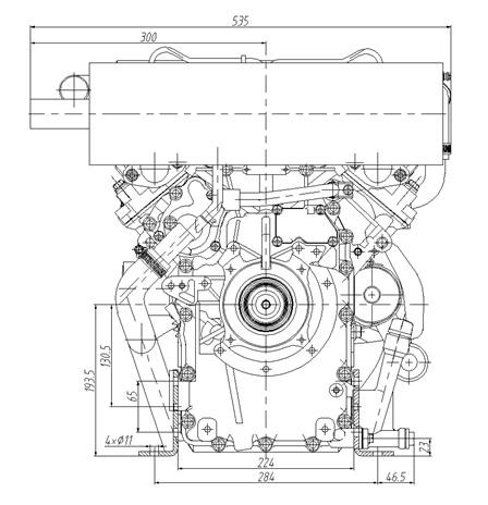 Двигатель дизельный CD2V80 (H1 SHAFT) CD Power фото 11