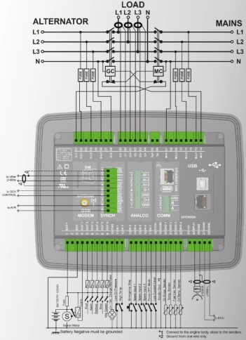 D-500-MK2 Контроллер для генератора (MPU + J1939) фото 3